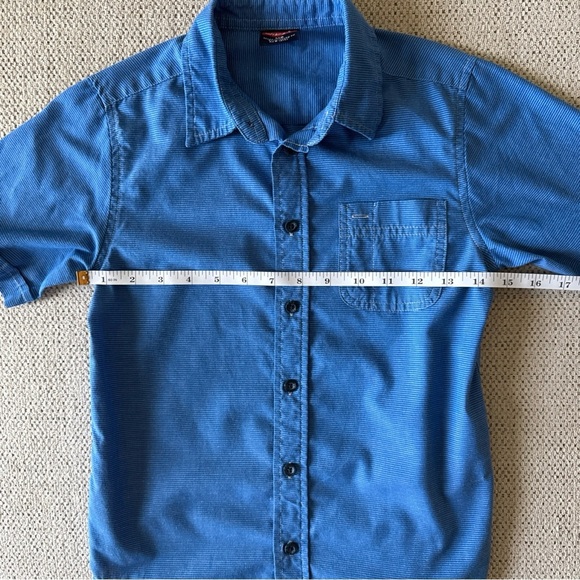 Wrangler Boy’s S/S Blue Striped Button Up Size M8 - Picture 6 of 7